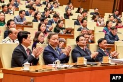 មេដឹកនាំកំពូលវៀតណាមលោក To Lam ចូលរួមកិច្ចប្រជុំនៅរដ្ឋសភាជាតិ ក្នុងទីក្រុងហាណូយ ប្រទេសវៀតណាម កាលពីថ្ងៃទី ១២ ខែកុម្ភៈ ឆ្នាំ ២០២៥។