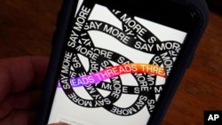 Metina nova aplikacija Treds prikazana na mobilnom telefonu u Njujorku, 6. jula 2023. godine.