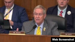 조 윌슨 공화당 하원의원이 14일 하원 외교위원회 청문회에서 발언하고 있다.