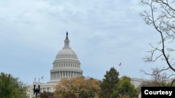 资料照片：2023年11月7日，华盛顿美国国会大厦。（美国之音照片）