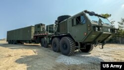 A Mid-Range Capability (MRC) Launcher arrives on Northern Luzon, Philippines, April 8, 2024.