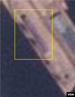 선박 입항 사흘 전 촬영된 4일 자 위성사진에 포착된 컨테이너. 사진=Planet Labs