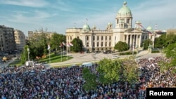 Peti protest "Srbija protiv nasilja", ispred Narodne skupštine Republike Srbije, u Beogradu, 3. juna 2023.