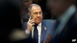 Ruski ministar spoljih poslova Sergej Lavrov prisustvuje sastanku ministara spoljnih poslova G20 u Rio de Ženeiru, Brazil, 21. februara 2024.