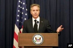 U.S. Secretary of State Antony Blinken speaks during a press conference in Jakarta, Indonesia, July 14, 2023.