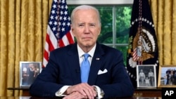 美国总统拜登在白宫就债务上限达成的协议发表讲话。（2023年6月3日）