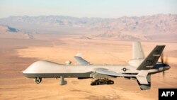 Američka bespilotna letelica MQ-9 Riper na fotografiji koju je objavila američka avijacija, leti iznad test područja u Nevadi, 14. januara 2020.