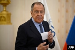 Menteri Luar Negeri Rusia Sergei Lavrov menghadiri pembukaan Pusat Diplomasi Rakyat Nasional Organisasi Kerja Sama Shanghai (SCO) di Moskow pada 30 Juni 2023. (Foto: AFP)