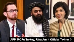 Dari kiri: Thomas West, Mutaqi, Rina Amiri.