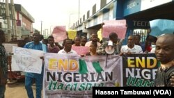 Zanga-zangar tsadar rayuwa a Ibadan, babban birnin jihar Oyo.