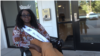 Chandra Smith, ingénieure en technologie, ex Miss Wheelchair Maryland 2023 et Première Noire Couronnée Miss Wheelchair États-Unis, à Pasadena dans le Maryland, en 2023 (Photo Nanythe Talani/VOA).