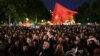 Demonstrators take part in a rally against far-right after the announcement of the results of the first round of parliamentary elections, at Place de la Republique in Paris, France, June 30, 2024.