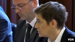 Predsednica Skupštine Srbije Ana Brnabić na sastanku o daljem radu na ispunjenju preporuka za unapređenje izbornog procesa (foto: Fonet)