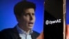 ILUSTRASI- Layar ponsel pintar menampilkan logo OpenAI disandingkan dengan layar yang menampilkan foto mantan CEO OpenAI Sam Altman saat menghadiri Kerja Sama Ekonomi Asia-Pasifik (APEC) Leaders' Week di San Francisco, California, 16 November 2023. (OLIVIER DOULIERY / AFP)