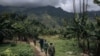 Congolese soldiers patrol the village of Mwenda, recently attacked by the armed group Allied Democratic Forces (ADF), in Rwenzori Sector, northeastern Democratic Republic of Congo, on May 23, 2021.
(ALEXIS HUGUET / AFP)