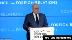 커트 캠벨 미 국무부 부장관이 24일 워싱턴에서 열린 미국외교협회(CFR) 행사에서 발언하고 있다.
