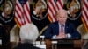 U.S. President Joe Biden attends a meeting with the President's Council of Advisors on Science and Technology in the State Dining Room of the White House, April 4, 2023, in Washington.