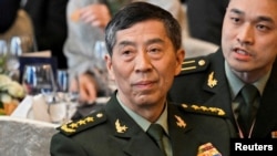 FILE - China's then-Defense Minister Li Shangfu attends the 20th IISS Shangri-La Dialogue in Singapore June 2, 2023.