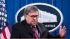 រូបឯកសារ៖ មេធាវី​លោក William Barr speaks អំឡុង​សន្និសីទ​កាសែត​មួយ​កាលពី​ថ្ងៃទី២១ ធ្នូ ឆ្នាំ២០២០។