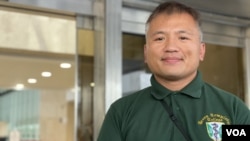 香港记者协会主席陈朗升。 (美国之音/汤惠芸)