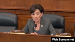 영 김 공화당 하원의원이 14일 하원 외교위원회 청문회에서 발언하고 있다.