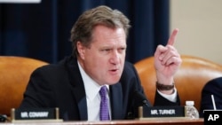 FILE - Rep. Mike Turner, R-Ohio, speaks during a House Intelligence Committee hearing on Capitol Hill in Washington, Nov. 20, 2019. 