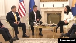 Specijalni predstavnici SAD i EU sa predsednicom Kosova, 6. jun 2023.