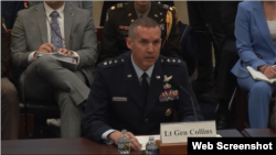 히스 콜린스 미 미사일방어청장이 12일 하원 군사위원회 전략군 소위원회 예산 청문회에서 증언했다.