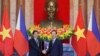 Philippine President Ferdinand Marcos Jr., left, and Vietnamese President Vo Van Thuong shake hands before a meeting in Hanoi, Vietnam, Jan. 30, 2024. 