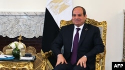 Le président égyptien al-Sissi est au Caire le 17 mars 2024 (Photo de la présidence égyptienne / AFP). 