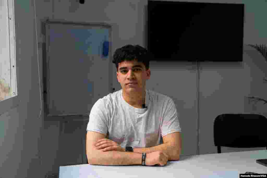 Mohammed Ra&rsquo;ed, a Palestinian medical student, says, &ldquo;No one wants his family to die or suffer, but not all of them can evacuate them,&rdquo; adding that two-thirds of Gazans already lived in poverty before Israel&rsquo;s campaign. Cairo, Egypt, March 30, 2024.