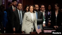U.S. Vice President Kamala Harris attends the 11th ASEAN-U.S. Summit during the 43rd ASEAN Summit in Jakarta, Sept. 6, 2023. (Yasuyoshi Chiba/Pool via Reuters)