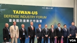 美国太平洋海军陆战队退役中将指挥官鲁德尔率国防承包商访团访问台湾。（美国之音记者杨安摄影）