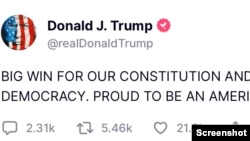 Objava Donalda Trampa na mreži Truth Social posle odluke Vrhovnog suda (screenshot)
