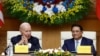 Presiden Amerika Serikat Joe Biden saat bertemu dengan Perdana Menteri Vietnam Pham Minh Chinh di Hanoi, Vietnam, 11 September 2023. (REUTERS/Evelyn Hockstein)