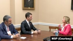 Marko Đurić sa Klaudijom Teni u Vašingtonu, 9. jul 2024. (foto: MSP)