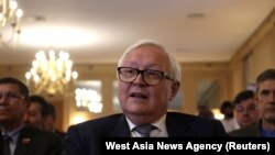Wakil Menteri Luar Negeri Rusia Sergei Ryabkov menghadiri konferensi Iran dan BRICS di Teheran, Iran, pada 8 Agustus 2023. (Foto: West Asia News Agency via Reuters).