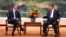FILE - California Governor Gavin Newsom meets with Chinese President Xi Jinping at the Great Hall of the People in Beijing on Oct. 25, 2023.