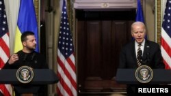 Shugaban kasar Ukraine Zelenskyy da Shugaban Amurka Joe Biden