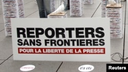 Logo organizacije Reporteri bez granica (Foto: REUTERS/Benoit Tessier)