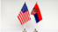 Flags of Serbia and USA