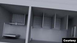 영국의 북한인권 조사 단체인 '코리아퓨처(한미래)'가 24일 유엔 북한인권조사위원회(COI) 설립 10주년을 맞아 함경북도 청진의 한 구금시설과 내부의 인권 침해 사례를 3차원(3D)으로 제작한 영상을 공개했다. 사진 제공 = 코리아퓨처.