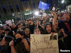 სტუდენტების პროტესტი რუსთაველის გამზირზე