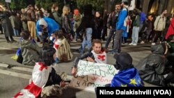No to Russian law - protest in Tbilisi, Georgia