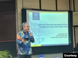 Prof. Indra Wijaya, Kepala Satuan Penjaminan Mutu dan Reputasi Universitas, UGM Yogyakarta,