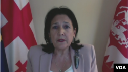 Predsednica Gruzije Salome Zurabičvili obećala je da će staviti veto na kontroverzni "zakon o stranom uticaju" u intervjuu za Glas Amerike 15. maja 2024. 