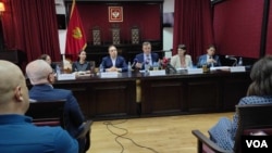 Okrugli sto "Popis - statistički ili politički proces” u Podgorici, 20. oktobar 2023. (Foto: VOA)