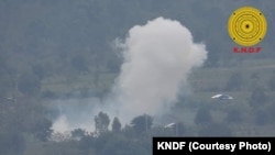 Serangan udara militer Myanmar terhadap posisi pemberontak separatis di negara bagian Karen (KNDF) (foto: ilustrasi). 