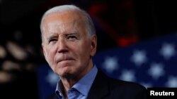 Presiden AS Joe Biden hadir dalam kampanye di Pullman Yards di Atlanta, Georgia, pada 9 Maret 2024. (Foto: Reuters/Evelyn Hockstein)