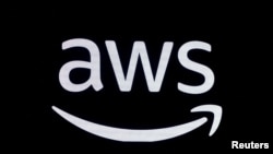 资料照片：亚马逊网络服务(AWS)的标志。